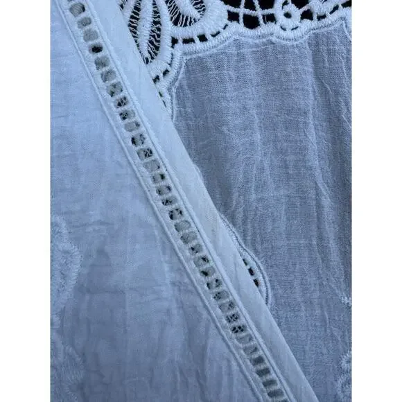 Spell & Gypsy Large Magnolia White Lace Eyelet Embroidered Babydoll Dress READ - Picture 12 of 14